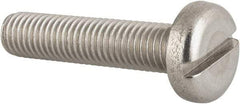 Value Collection - M10x1.50 Metric Coarse, 45mm Length Under Head Slotted Drive Machine Screw - Pan Head, Grade 18-8 & A2 Stainless Steel, Uncoated, Without Washer - All Tool & Supply