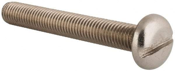 Value Collection - M10x1.50 Metric Coarse, 75mm Length Under Head Slotted Drive Machine Screw - Pan Head, Grade 18-8 & A2 Stainless Steel, Uncoated, Without Washer - All Tool & Supply