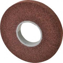 3M - 8" Diam, 1" Face Width, 3" Center Hole, Medium Grade, Aluminum Oxide Deburring Wheel - Convolute, Hard Density 6 Grade, 4,500 RPM - All Tool & Supply