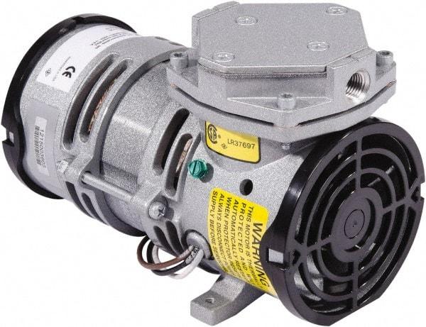 Gast - Diaphragm-Type Vacuum Pumps Horsepower: 1/16 Cubic Feet per Minute: 0.70 - All Tool & Supply