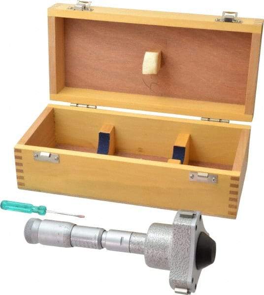 SPI - 100 to 125mm, 140mm Gage Depth, Mechanical Inside Hole Micrometer - 0.001mm Graduation, 0.002mm Accuracy, Ratchet Stop Thimble - All Tool & Supply