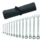 13 Piece - XL Series Combo Ratcheting Set - SAE - Roll - All Tool & Supply