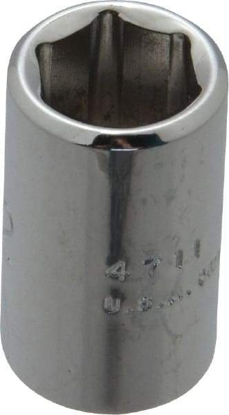 Proto - 11/32", 1/4" Drive, Standard Hand Socket - 6 Points, 7/8" OAL, Chrome Finish - All Tool & Supply