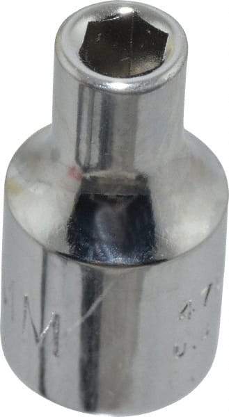 Proto - 1/4" Drive, Standard Hand Socket - 6 Points, 7/8" OAL, Chrome Finish - All Tool & Supply