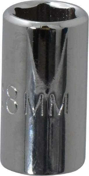 Proto - 1/4" Drive, Standard Hand Socket - 6 Points, 7/8" OAL, Chrome Vanadium, Chrome Finish - All Tool & Supply