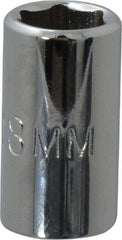 Proto - 1/4" Drive, Standard Hand Socket - 6 Points, 7/8" OAL, Chrome Vanadium, Chrome Finish - All Tool & Supply