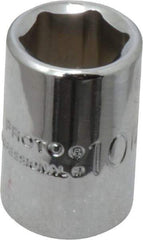 Proto - 1/4" Drive, Standard Hand Socket - 6 Points, 7/8" OAL, Chrome Vanadium, Chrome Finish - All Tool & Supply