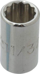 Proto - 11/32", 1/4" Drive, Standard Hand Socket - 12 Points, 7/8" OAL, Chrome Finish - All Tool & Supply