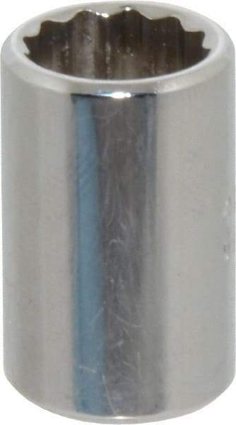 Proto - 3/8", 1/4" Drive, Standard Hand Socket - 12 Points, 7/8" OAL, Chrome Finish - All Tool & Supply