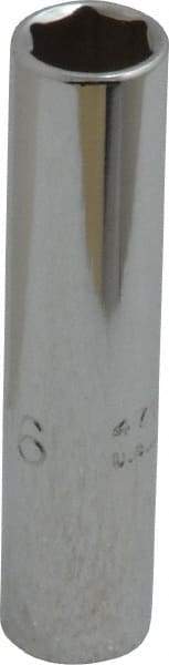 Proto - 5/16", 1/4" Drive, Deep Hand Socket - 6 Points, 2" OAL, Chrome Vanadium, Chrome Finish - All Tool & Supply