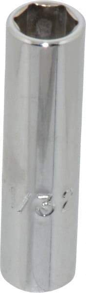 Proto - 11/32", 1/4" Drive, Deep Hand Socket - 12 Points, 2" OAL, Chrome Finish - All Tool & Supply