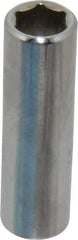 Proto - 3/8", 1/4" Drive, Deep Hand Socket - 6 Points, 2" OAL, Chrome Finish - All Tool & Supply