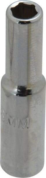 Proto - 1/4" Drive, Deep Hand Socket - 6 Points, 1-15/16" OAL, Chrome Finish - All Tool & Supply