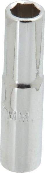 Proto - 1/4" Drive, Deep Hand Socket - 6 Points, 1-15/16" OAL, Chrome Finish - All Tool & Supply