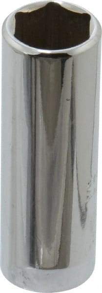 Proto - 1/4" Drive, Deep Hand Socket - 6 Points, 1-15/16" OAL, Chrome Finish - All Tool & Supply