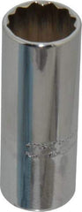 Proto - 9/16", 1/4" Drive, Deep Hand Socket - 12 Points, 2" OAL, Chrome Finish - All Tool & Supply