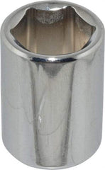 Proto - 9/16", 3/8" Drive, Standard Hand Socket - 6 Points, 1-1/8" OAL, Chrome Finish - All Tool & Supply