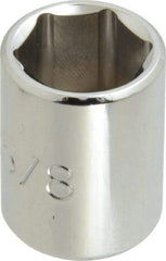 Proto - 5/8", 3/8" Drive, Standard Hand Socket - 6 Points, 1-1/8" OAL, Chrome Finish - All Tool & Supply