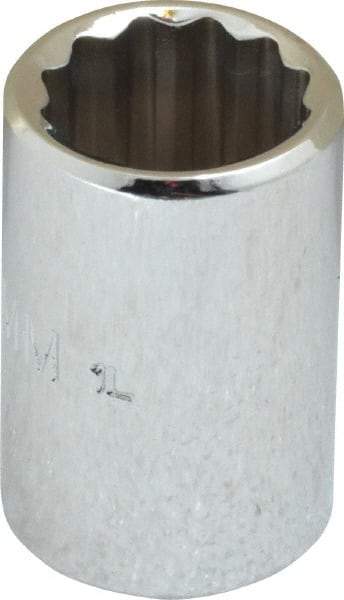 Proto - 3/8" Drive, Standard Hand Socket - 12 Points, 1-1/8" OAL, Chrome Finish - All Tool & Supply