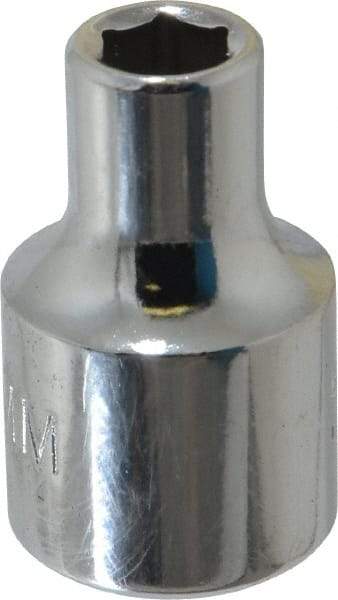 Proto - 3/8" Drive, Standard Hand Socket - 6 Points, 1-3/32" OAL, Chrome Finish - All Tool & Supply