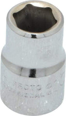 Proto - 3/8" Drive, Standard Hand Socket - 6 Points, 1-3/32" OAL, Chrome Finish - All Tool & Supply