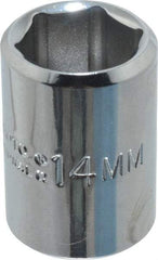 Proto - 3/8" Drive, Standard Hand Socket - 6 Points, 1-1/8" OAL, Chrome Finish - All Tool & Supply