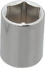 Proto - 3/8" Drive, Standard Hand Socket - 6 Points, 1-1/8" OAL, Chrome Finish - All Tool & Supply