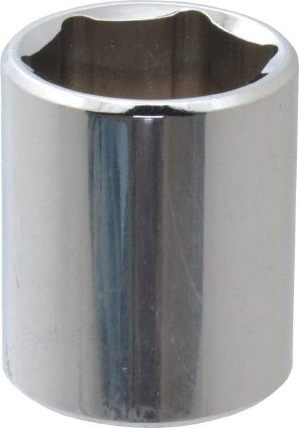 Proto - 3/8" Drive, Standard Hand Socket - 6 Points, 1-3/16" OAL, Chrome Vanadium, Chrome Finish - All Tool & Supply