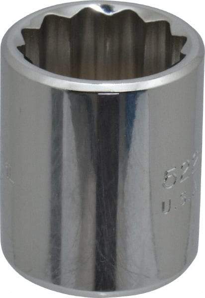 Proto - 11/16", 3/8" Drive, Standard Hand Socket - 12 Points, 1-1/8" OAL, Chrome Finish - All Tool & Supply