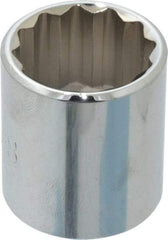 Proto - 7/8", 3/8" Drive, Standard Hand Socket - 12 Points, 1-5/16" OAL, Chrome Finish - All Tool & Supply