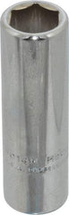 Proto - 7/16", 3/8" Drive, Deep Hand Socket - 6 Points, 2-1/8" OAL, Chrome Finish - All Tool & Supply