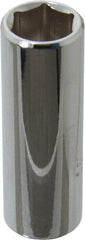 Proto - 1/2", 3/8" Drive, Deep Hand Socket - 6 Points, 2-1/8" OAL, Chrome Finish - All Tool & Supply