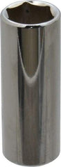 Proto - 9/16", 3/8" Drive, Deep Hand Socket - 6 Points, 2-1/8" OAL, Chrome Finish - All Tool & Supply