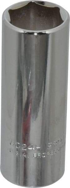 Proto - 3/4", 3/8" Drive, Deep Hand Socket - 6 Points, 2-3/4" OAL, Chrome Vanadium, Chrome Finish - All Tool & Supply