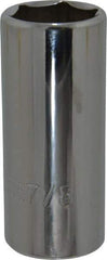 Proto - 7/8", 3/8" Drive, Deep Hand Socket - 6 Points, 2-3/4" OAL, Chrome Finish - All Tool & Supply