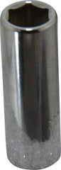 Proto - 3/8" Drive, Deep Hand Socket - 6 Points, 2-1/8" OAL, Chrome Finish - All Tool & Supply