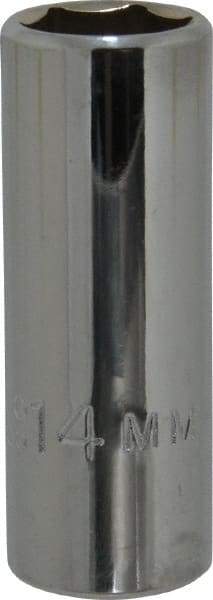 Proto - 3/8" Drive, Deep Hand Socket - 6 Points, 2-1/8" OAL, Chrome Vanadium, Chrome Finish - All Tool & Supply