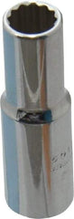 Proto - 3/8", 3/8" Drive, Deep Hand Socket - 12 Points, 2-1/8" OAL, Steel, Full Polish Finish - All Tool & Supply