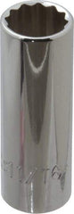 Proto - 11/16", 3/8" Drive, Deep Hand Socket - 12 Points, 2-3/4" OAL, Chrome Finish - All Tool & Supply