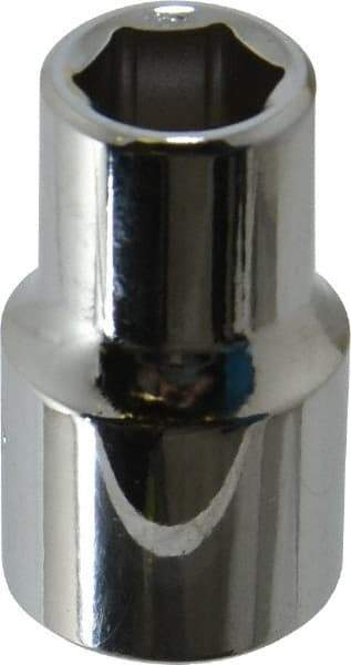 Proto - 7/16", 1/2" Drive, Standard Hand Socket - 6 Points, 1-31/64" OAL, Chrome Finish - All Tool & Supply