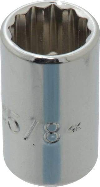 Proto - 5/8", 1/2" Drive, Standard Hand Socket - 12 Points, 1-1/2" OAL, Chrome Finish - All Tool & Supply