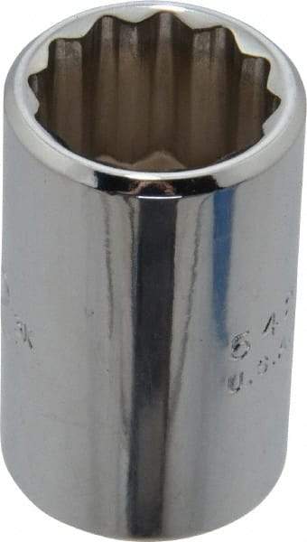 Proto - 21/32", 1/2" Drive, Standard Hand Socket - 12 Points, 1-1/2" OAL, Chrome Finish - All Tool & Supply