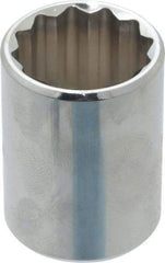 Proto - 7/8", 1/2" Drive, Standard Hand Socket - 12 Points, 1-9/16" OAL, Chrome Finish - All Tool & Supply