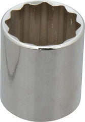 Proto - 1-3/16", 1/2" Drive, Standard Hand Socket - 12 Points, 1-3/4" OAL, Chrome Vanadium, Chrome Finish - All Tool & Supply