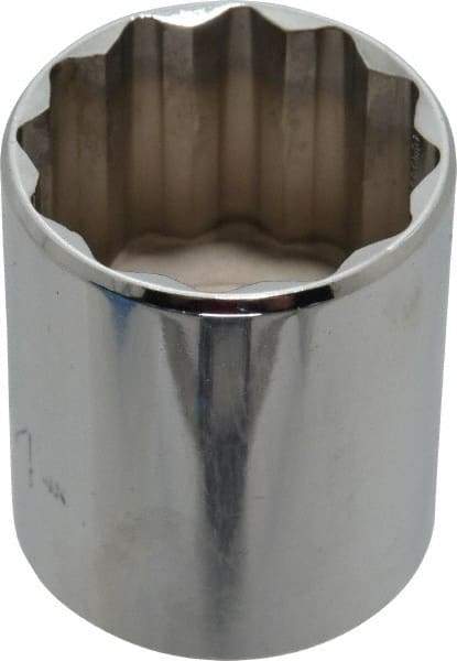 Proto - 1-1/4", 1/2" Drive, Standard Hand Socket - 12 Points, 1-3/4" OAL, Chrome Finish - All Tool & Supply