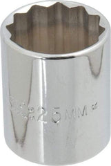 Proto - 1/2" Drive, Standard Hand Socket - 12 Points, 1-17/32" OAL, Chrome Finish - All Tool & Supply