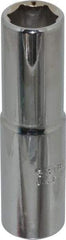 Proto - 9/16", 1/2" Drive, Deep Hand Socket - 6 Points, 3-1/4" OAL, Chrome Finish - All Tool & Supply