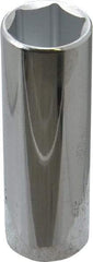 Proto - 13/16", 1/2" Drive, Deep Hand Socket - 6 Points, 3-1/4" OAL, Chrome Finish - All Tool & Supply