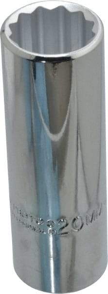 Proto - 1/2" Drive, Deep Hand Socket - 12 Points, 3-1/4" OAL, Chrome Finish - All Tool & Supply