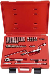 Proto - 33 Piece 3/8" Drive Socket Set - 6, 8, 12 Points, 1/4" to 7/8" Range, Inch Measurement Standard - All Tool & Supply